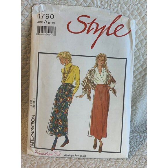 Style Misses Wrap Skirt Sewing Pattern sz 8-18 1790 - uncut - Picture 10 of 10
